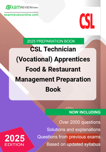 Additional image of CSL Technician Vocational Apprentices Food & Restaurant Management Preparation Book