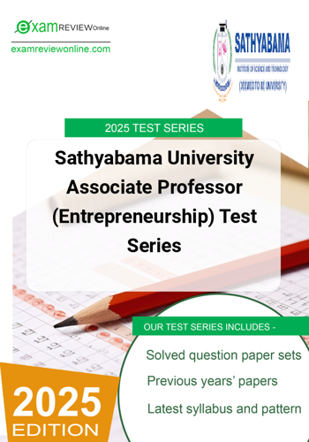 Additional image of Sathyabama University Associate Professor Entrepreneurship Test Series