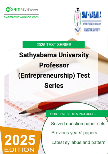 Additional image of Sathyabama University Professor Entrepreneurship Test Series