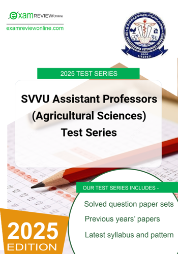 Additional image of SVVU Assistant Professors Agricultural Sciences Test Series
