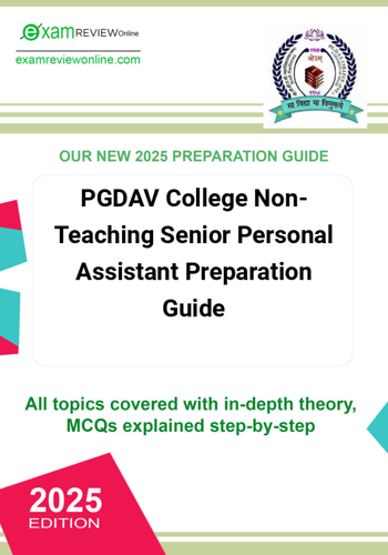 Additional image of PGDAV College NonTeaching Senior Personal Assistant Preparation Guide