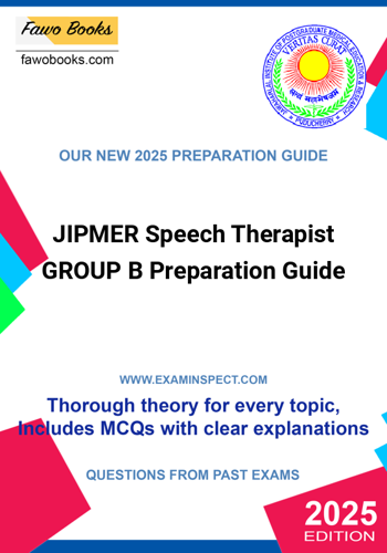 Additional image of JIPMER Speech Therapist GROUP B Preparation Guide
