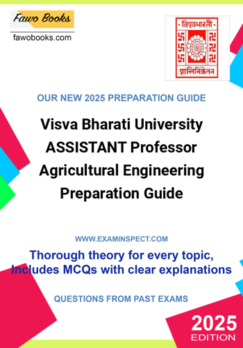 Additional image of Visva Bharati University ASSISTANT Professor Agricultural Engineering Preparation Guide