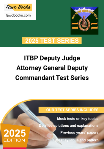 Additional image of ITBP Deputy Judge Attorney General Deputy Commandant Test Series