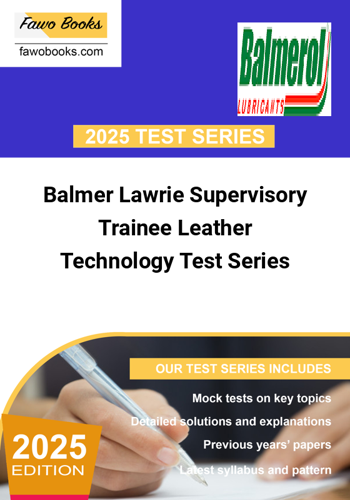 Additional image of Balmer Lawrie Supervisory Trainee Leather Technology Test Series