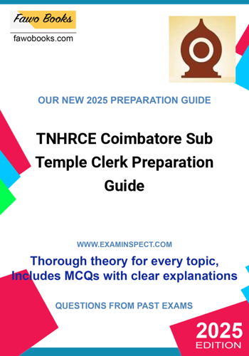 Additional image of TNHRCE Coimbatore Sub Temple Clerk Preparation Guide