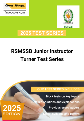 Additional image of RSMSSB Junior Instructor Turner Test Series