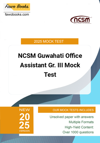 Additional image of NCSM Guwahati Office Assistant Gr III Mock Test
