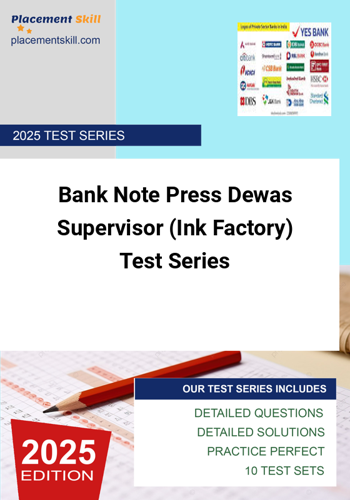 Additional image of Bank Note Press Dewas Supervisor Ink Factory Test Series
