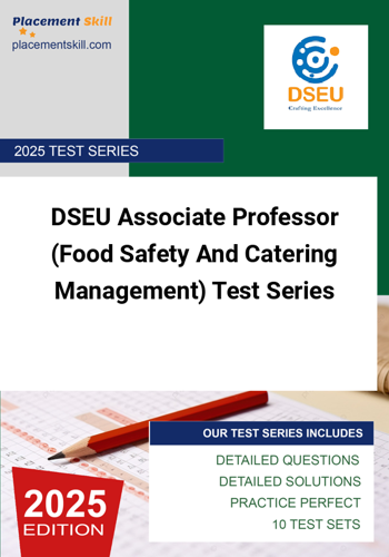 Additional image of DSEU Associate Professor Food Safety And Catering Management Test Series