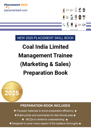 Coal India Limited Management Trainee Marketing & Sales Preparation Book