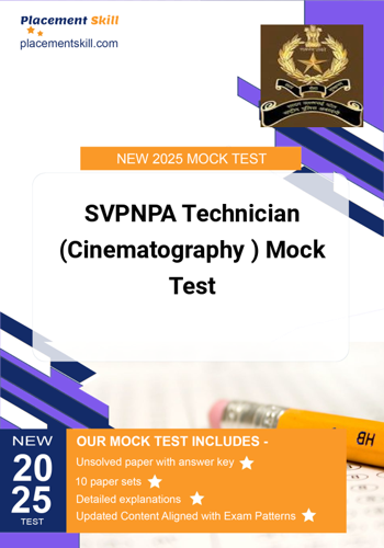 Additional image of SVPNPA Technician Cinematography Mock Test