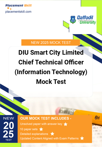 Additional image of DIU Smart City Limited Chief Technical Officer Information Technology Mock Test