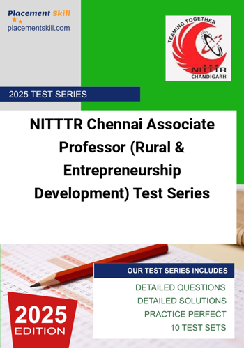 Additional image of NITTTR Chennai Associate Professor Rural &amp; Entrepreneurship Development Test Series