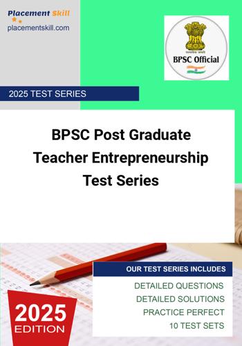 Additional image of BPSC Post Graduate Teacher Entrepreneurship Test Series