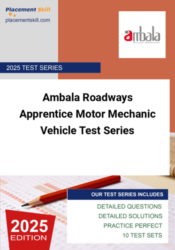 Additional image of Ambala Roadways Apprentice Motor Mechanic Vehicle Test Series