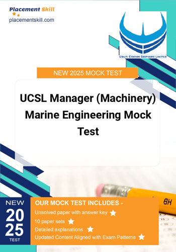 Additional image of UCSL Manager Machinery Marine Engineering Mock Test