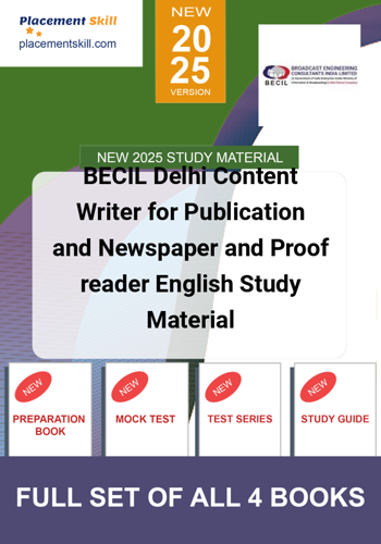 Additional image of BECIL Delhi Content Writer for Publication and Newspaper and Proof reader Study Material