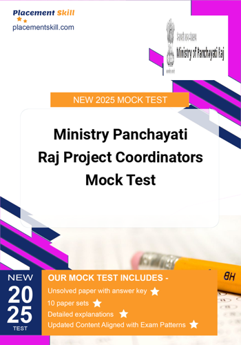 Additional image of Ministry Panchayati Raj Project Coordinators Mock Test