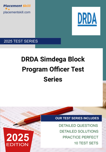 Additional image of DRDA Simdega Block Program Officer Test Series