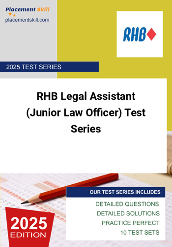Additional image of RHB Legal Assistant Junior Law Officer Test Series