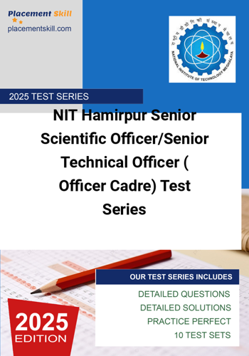 Additional image of NIT Hamirpur Senior Scientific OfficerSenior Technical Officer Officer Cadre Test Series
