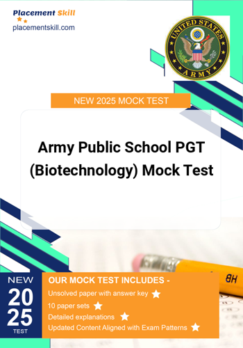 Additional image of Army Public School PGT Biotechnology Mock Test
