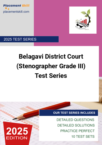 Additional image of Belagavi District Court Stenographer Grade III Test Series
