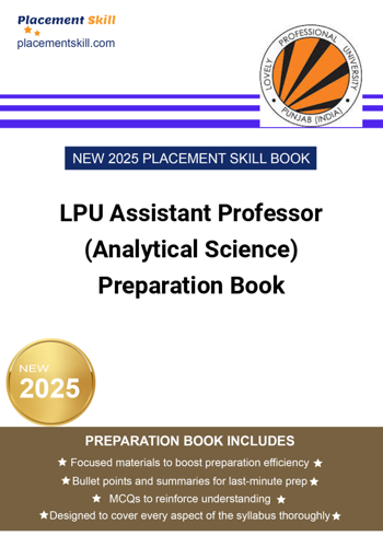 Additional image of LPU Assistant Professor Analytical Science Preparation Book