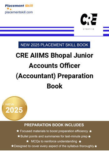 Additional image of CRE AIIMS Bhopal Junior Accounts Officer Accountant Preparation Book