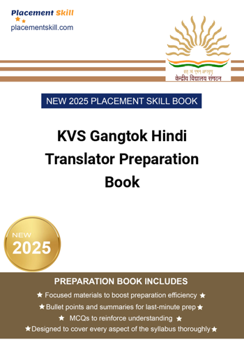 KVS Gangtok Translator Preparation Book
