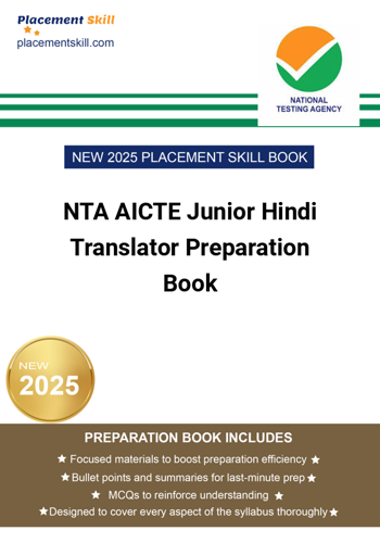 NTA AICTE Junior Translator Preparation Book